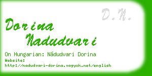 dorina nadudvari business card