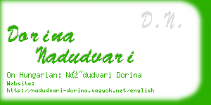 dorina nadudvari business card